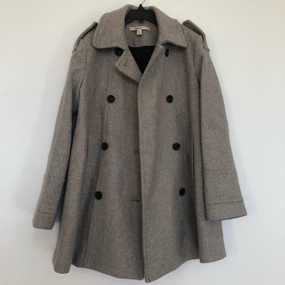 Zara Trafaluc Outerwear Gray Pea Coat